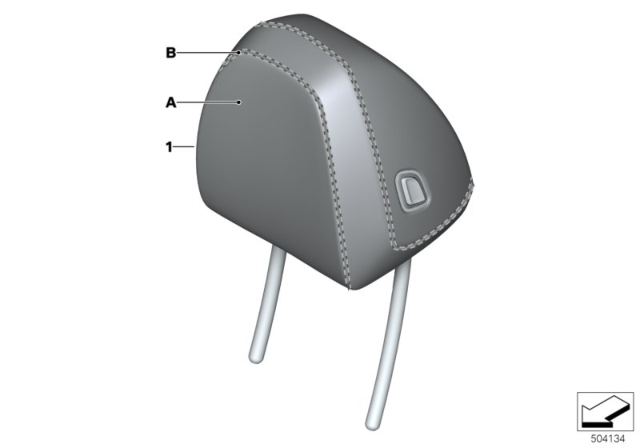 2020 BMW 330i Individual Headrest Diagram