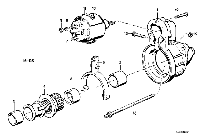 1981 BMW 320i Starter Parts Diagram 6