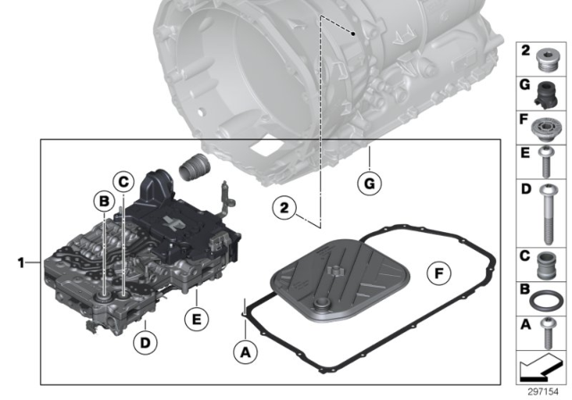 2014 BMW 760Li Repair Kit, Mechatronics Diagram for 24348612900