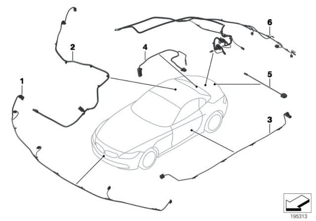 2015 BMW Z4 Cable Set, Rear-Lid Lock Diagram for 61129225767