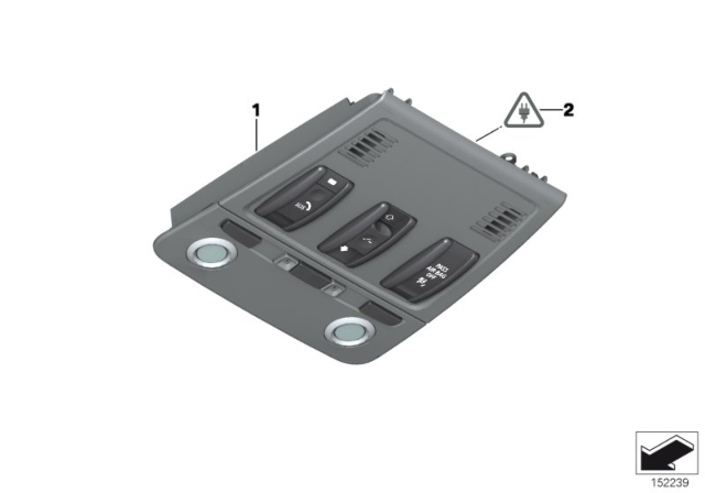 2010 BMW 328i xDrive Switch Unit Roof Diagram 2