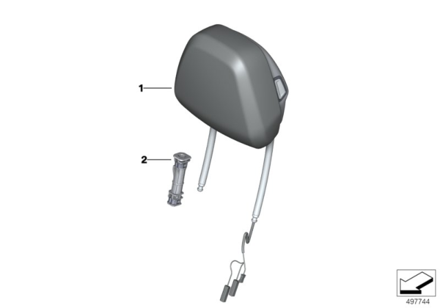 2020 BMW 840i xDrive HEAD RESTRAINT, CLIMATE LEAT Diagram for 52107940068