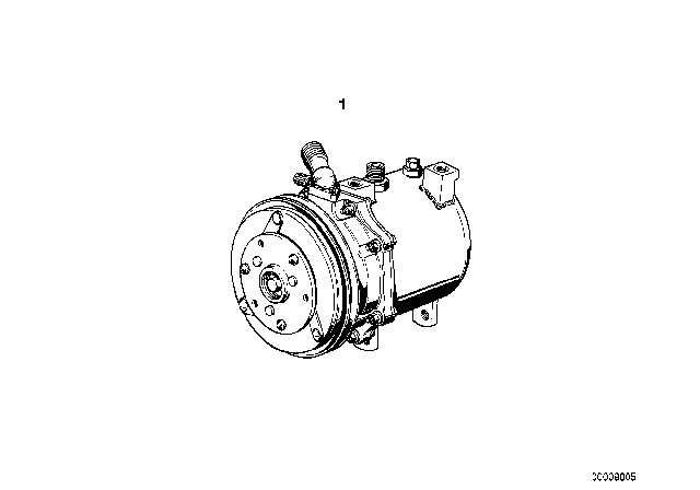 1991 BMW 325i Rp Air Conditioning Compressor Diagram