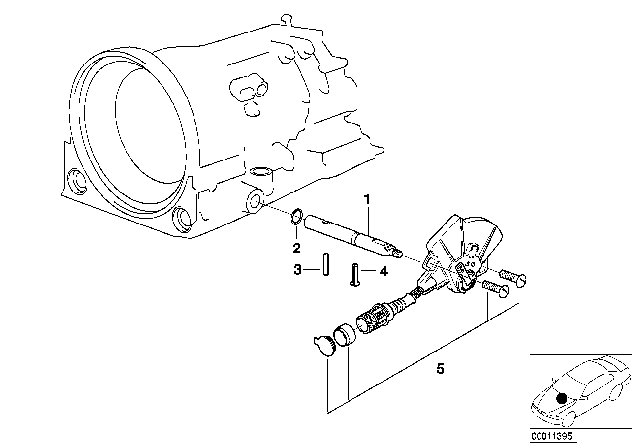 1999 BMW 528i Neutral Safety Switch Diagram for 24301423331