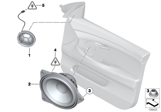 2013 BMW X5 Single Parts For Top-HIFI System Diagram 2