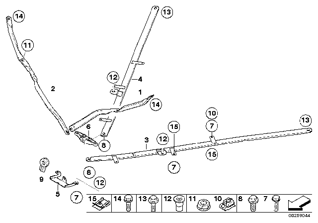 2012 BMW 335is Reinforcement, Body Diagram 1