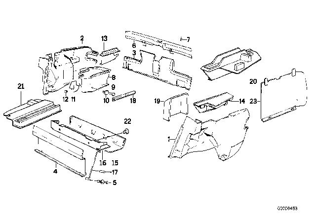 1991 BMW 325i Panel Wheel Housing Part.Trunk Right Diagram for 51478134376