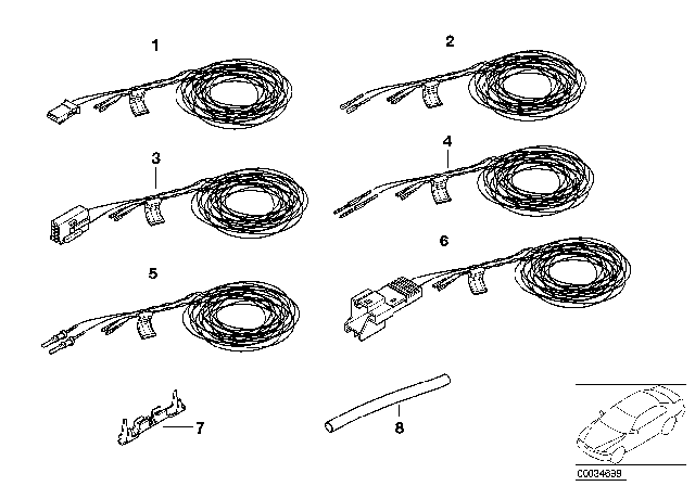 2006 BMW 325Ci Repair Cable, Airbag Diagram 2