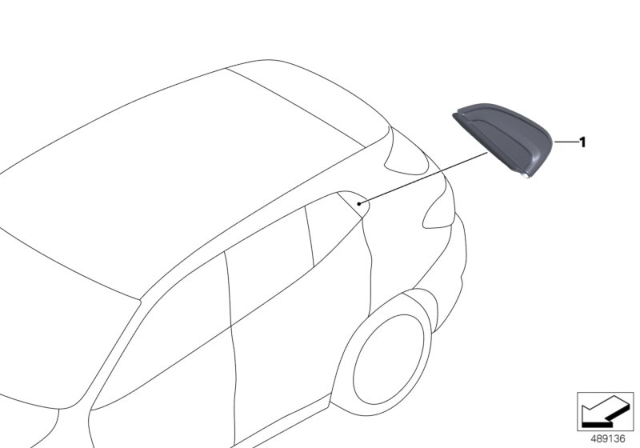 2018 BMW X2 Exterior Trim / Grille Diagram