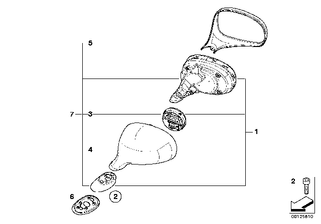 2000 BMW Z8 Base, Outside Mirror, Right Diagram for 51167006150