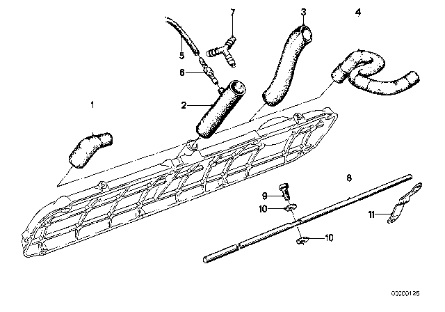 1980 BMW 633CSi Crankcase - Ventilation Diagram