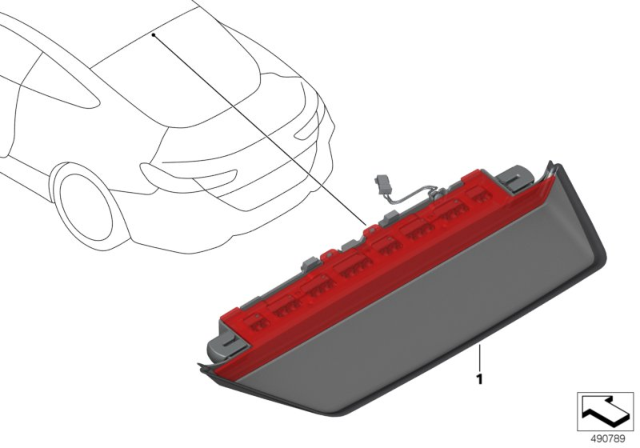 2020 BMW M8 Third Stoplamp Diagram