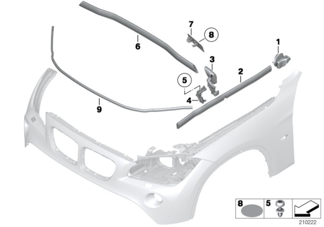 2014 BMW X1 Seal, Units Compartment, Lateral Diagram for 51762991416