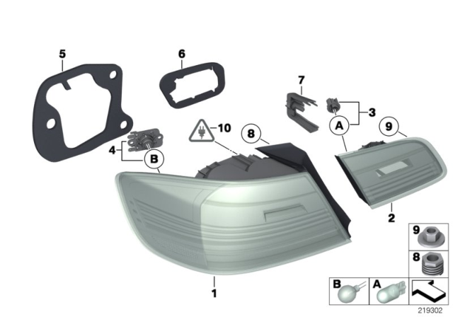 2012 BMW 328i xDrive Rear Light Diagram