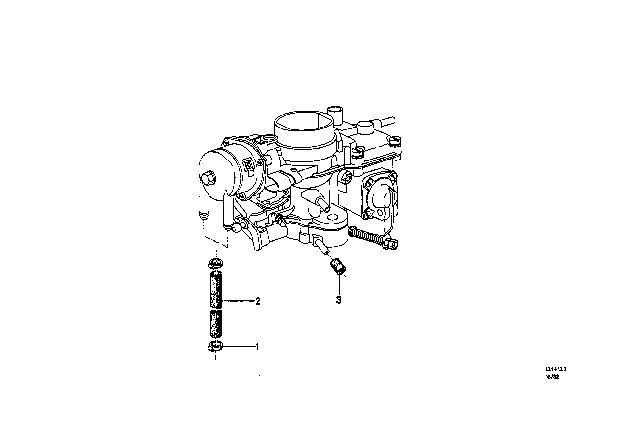 1969 BMW 2000 Carburetor Mounting Parts Diagram 6