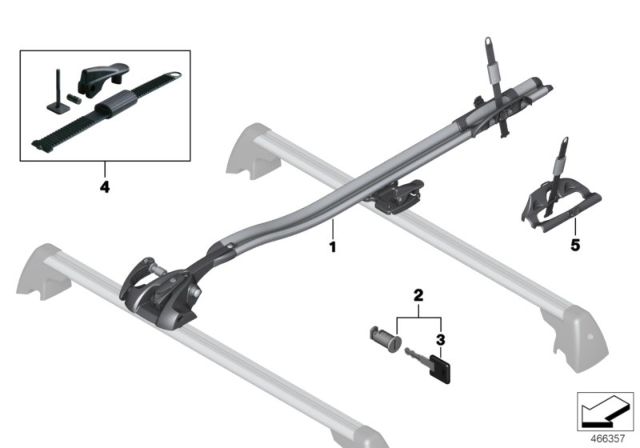 2019 BMW X7 Racing Bike Rack Diagram