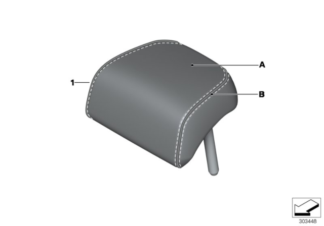 2016 BMW 328d xDrive Individual Head Restraint Diagram 1