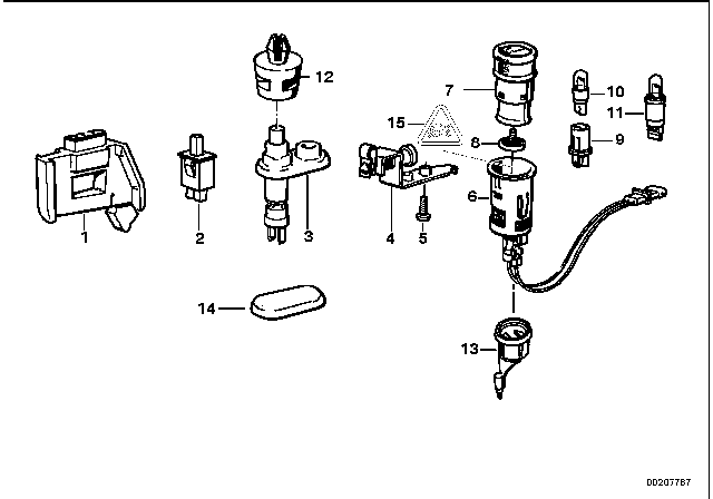 1995 BMW 540i Various Switches Diagram 3