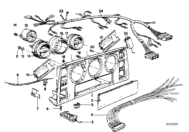 1983 BMW 733i Heater Control Diagram 2