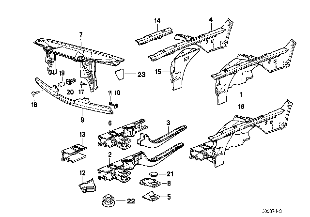 1988 BMW 750iL Wheel Arch, Front Right Diagram for 41148145478