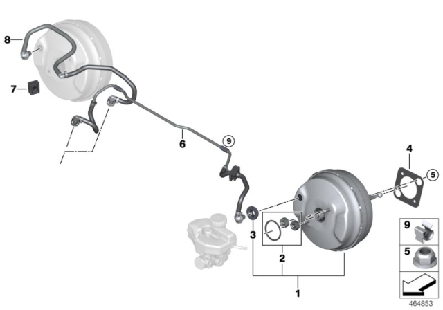 2019 BMW M550i xDrive Power Brake Unit Depression Diagram