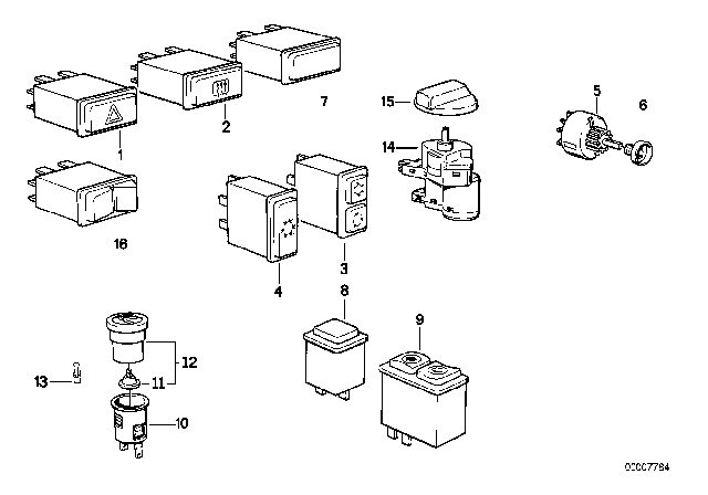 1985 BMW 325e Switch Diagram