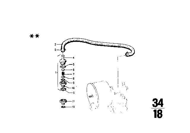 1969 BMW 1602 Vacuum Pipe Diagram