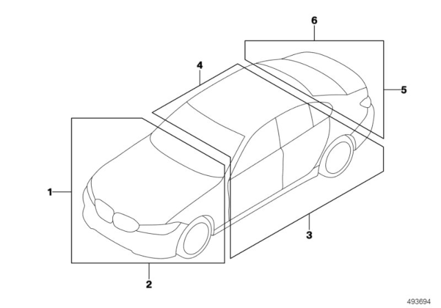 2020 BMW M340i xDrive Labels Diagram 1