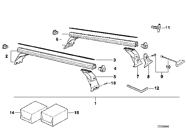 1999 BMW 318ti Rack Pad, Rear Left Diagram for 82719404351