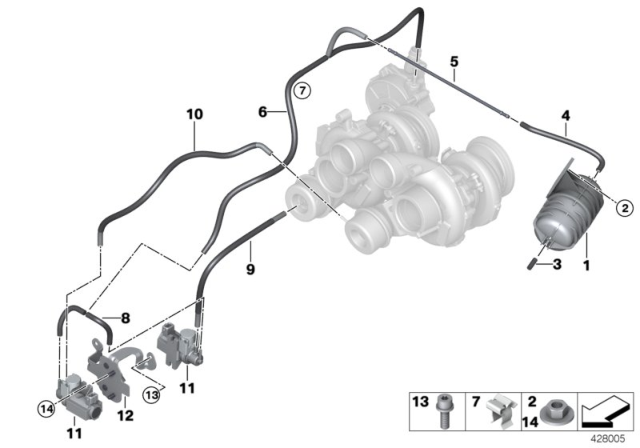 2018 BMW X5 M Vacuum Control - Engine-Turbo Charger Diagram