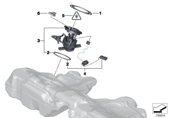 2018 BMW 650i xDrive Gran Coupe Fuel Pump Diagram for 16117260636