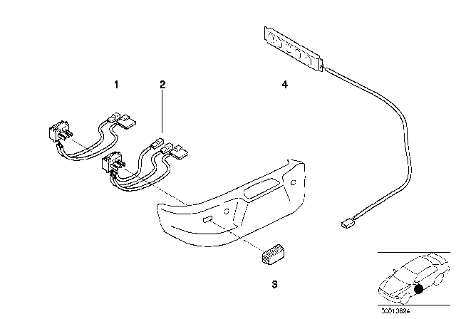 1996 BMW Z3 Switch, Seat Adjustment Diagram