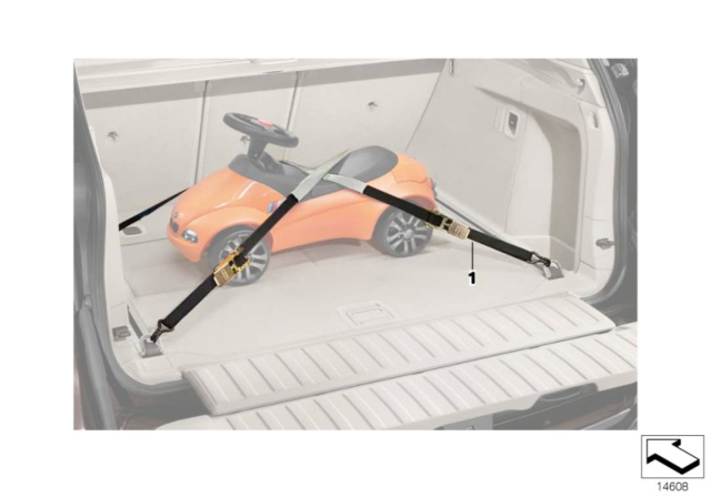 2005 BMW 325i Boot Lashing Strap Diagram