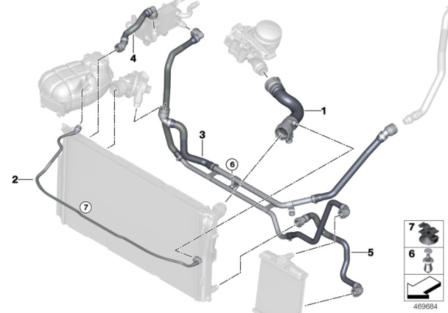 2017 BMW M2 Radiator Hose Diagram for 17127853793