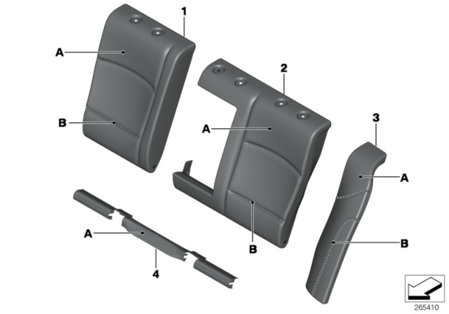 2010 BMW 550i Individual Through-Loading System Diagram