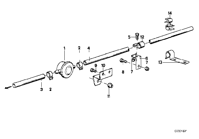 1983 BMW 633CSi Fuel System Diagram