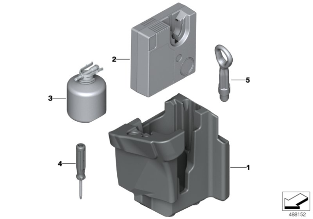 2020 BMW Z4 STORAGE TRAY, MOBILITY SYSTE Diagram for 71106875481