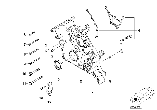 TIMING CASE COVER, BOTTOM Diagram for 11141407751