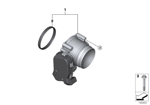 2010 BMW 328i xDrive Throttle Housing Assy Diagram