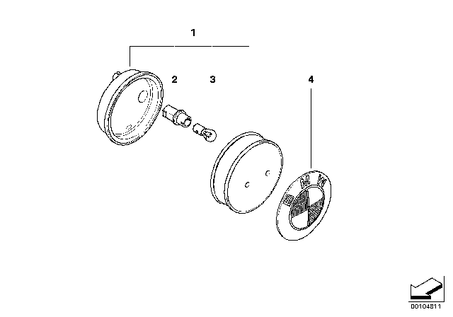 2004 BMW Z4 Additional Turn Indicator Lamp Diagram for 63137165733