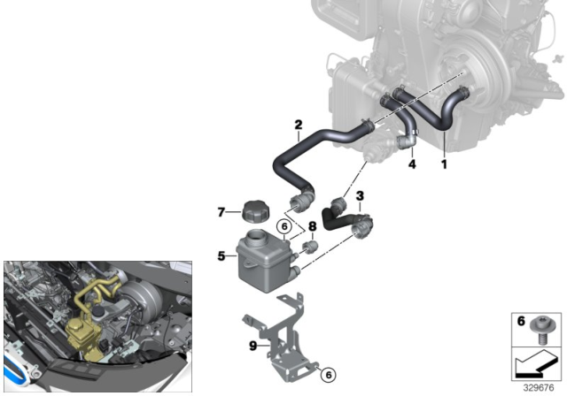 2018 BMW i3s Cooling Water Hoses Diagram 2