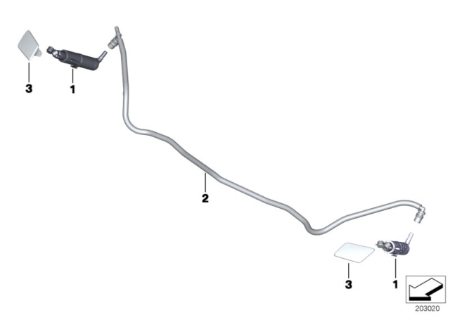 2013 BMW X1 Spray Nozzle Left Diagram for 61677321891