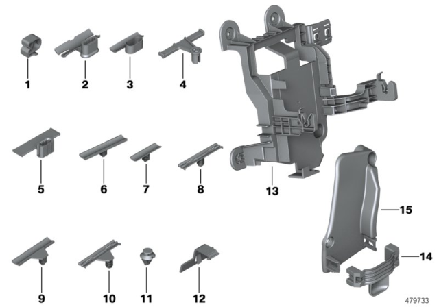 2020 BMW i8 Various Cable Holders Diagram 2