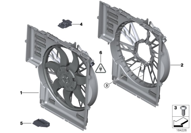 2004 BMW X5 Cooling Radiator Fan Diagram for 17427521767