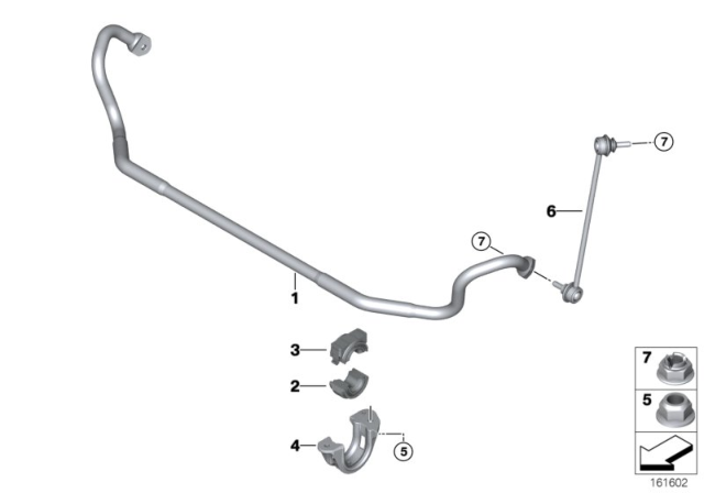 2012 BMW M3 Stabilizer, Front Diagram