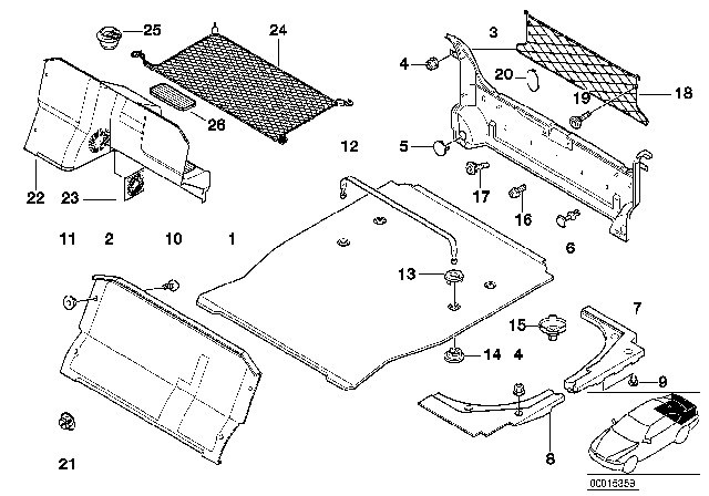 1997 BMW 740i Battery Wiring Cap Diagram for 51478206645