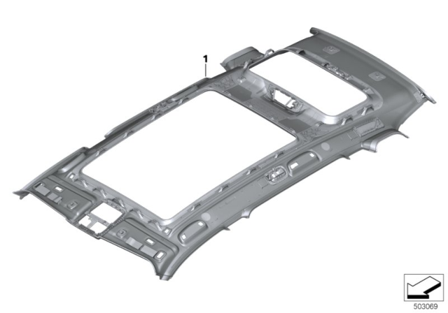 2019 BMW X7 Individual Roofliner Alcantara Diagram