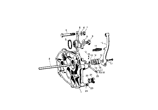 1956 BMW Isetta Shaft Seal Diagram for 23121451024