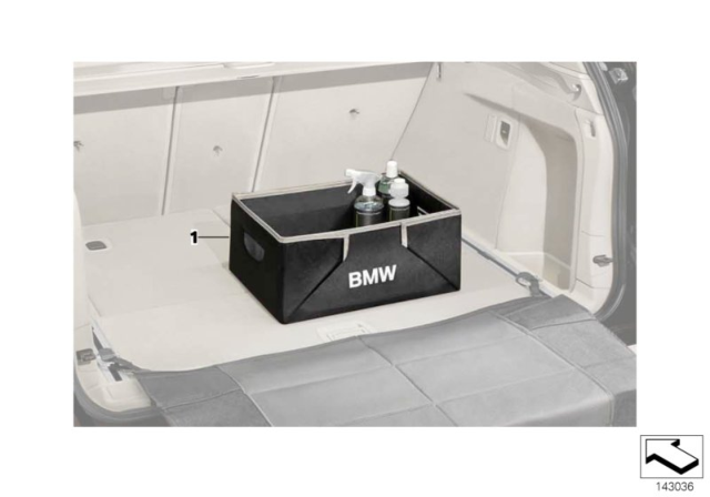 2019 BMW 440i Luggage Compartment Box Diagram