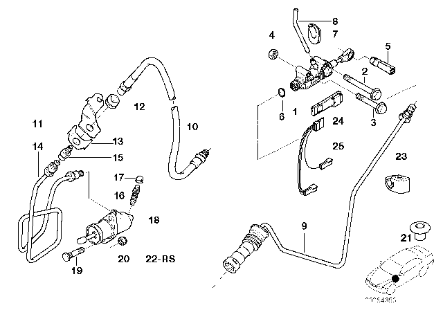 2006 BMW 330Ci Grommet Diagram for 21521163894